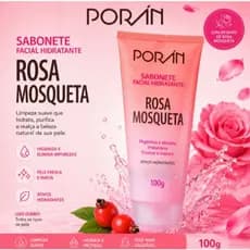 Sabonete Facial Rosa Mosqueta Skincare Diário Poran Efeito Hidratante e Desodorante