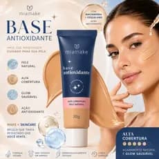 Base Mia Make com Ação Antioxidante Acabamento Suave e Saudável