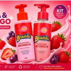 Kit Hidratante Corporal + Sabonete Liquido Cheirinho de Tutti Frutti Face Beautiful Beautyloo