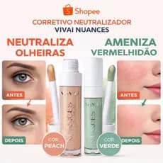 Corretivo Neutralizador Tom de Pele - Corretivo Verde Vermelho