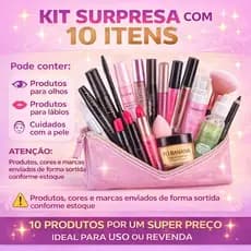 KIT 14 PRODUTOS MAQUIAGEM MELHORES MARCAS MÁSCARA DE CÍLIOS PÓ GLOSS BATOM MAKE