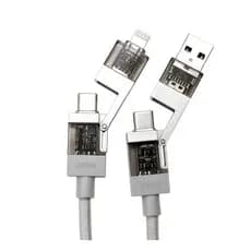 Cabo de dados 4 em 1 (USB/TPC/Lightning ) PD 27W / 240W de 1,20 metros Eletromex EL-3140