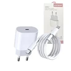 Carregador Completo TURBO 18W Cabo Móvel TIPO-C / Lightning Kapbom KA-5005-5G