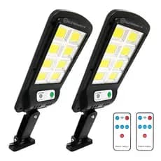 Kit com 2 Refletores LED Solar 400W à Prova D’água com Controle Remoto LKY0035