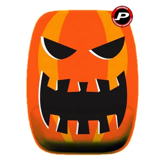Mousepad Abóbora Halloween Terror Dia Das Bruxas Ergonômico com Apoio de Punho Retangular