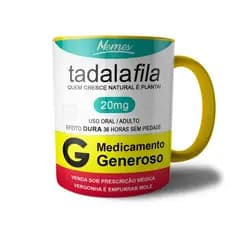 Caneca Tadalafila Meme Caixa de Remédio Xícara de Café Divertida e Criativa Presente Marido Namorado