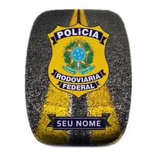 Mouse Pad PRF Polícia Rodoviária Federal Personalizado com Nome Ergonômico com Apoio de Pulso Retangular