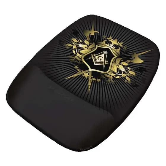 Mouse Pad Maçonaria Logo Compasso Esquadro Presente Maçom Ergonômico com Apoio de Punho
