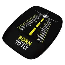 Mouse Pad Alfabeto Fonético Aeronaves Controle Aéreo Aviação Presente Piloto Avião Helicóptero