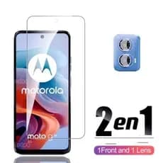 Película vidro HD sem borda preta Moto G35 G55 G75 G24 G34,G54,G24 Power,G84,G14,G24 G04 +Câmera