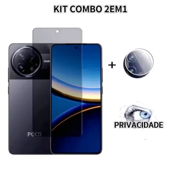 PARA POCO F7 ULTRA POCO F7 PRO POCO X7 PRO X6 PRO X6 Pelicula privacidade vidro 3D + Pelicula Câmera