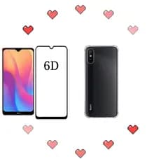 Película de vidro Temperado 3d Xiaomi Redmi 9A +Capa Capinha Impacto Anti Choque