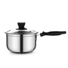 Panela Inox com Cabo Fundo Triplo – Compatível com Indução, Gás e Elétrico