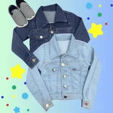 kit 2 jaquetas jeans infantil menino bebe promoção lycra
