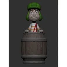 Estátua do Chaves no Barril  - Impressão 3D