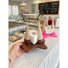 Porta Guardanapo De Sorvete Criativo Casquinha Sorveteria Festa Decoração mesa posta Loja Açaí