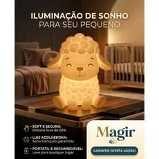 Luminaria Abajur Infantil Luz Quente Ovelha Decorativo Decoração Quarto Criança  Bebe Menino Menina
