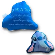 Almofada Disney Stitch Ohana Família 3D Original Presente Criativo Linda Almofada Decorativa Cheia