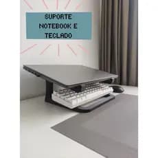 Suporte Notebook Laptop com teclado Universal Apoio Levantar Home Office