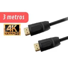 Cabo HDMI 3 Metros 4K Full HD 3D V 1.4 para PC Notebook TV Box PS4 Xbox Projetor Monitor Brasforma