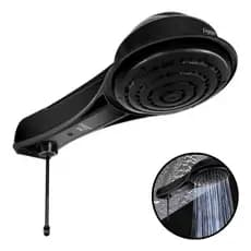 Chuveiro Ducha Elegance Eletrônica Grande 127V 5.400W Preto Fame