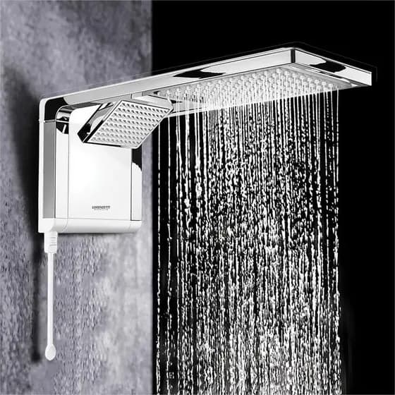 Chuveiro Ducha Eletrônnica Lorenzetti Acqua Duo Ultra Branco Cromado 127v 5500W