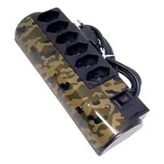 Filtro De Linha 6 Tomadas Com Proteção Estilos Camuflado Bivolt Pw