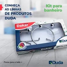 Kit 5 Acessórios para Banheiro Dakar ABS Cromado DUDA