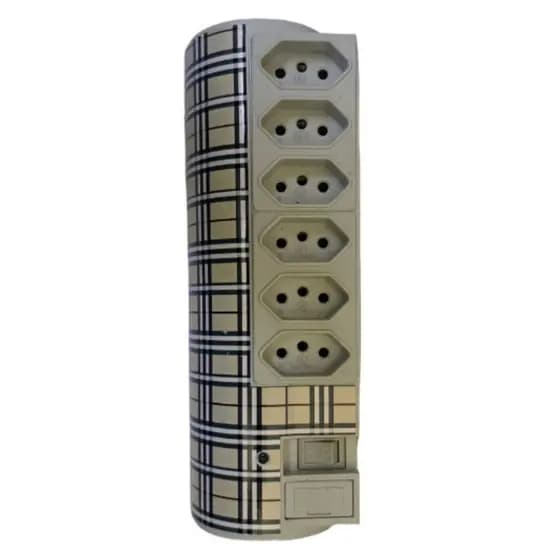 Filtro De Linha 6 Tomadas Com Proteção Estilos Xadrez Bivolt Pw