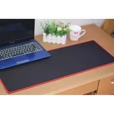 MousePad Gamer Extra Grande Speed Borda Costurada 90X40Cm Antiderrapante Impermeável Vermelho