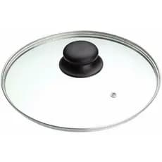 Tampa De Panela Vidro Temperado Avulsa Tamanhos 10cm ao 36cm Resistente Borda Inox Com Furo