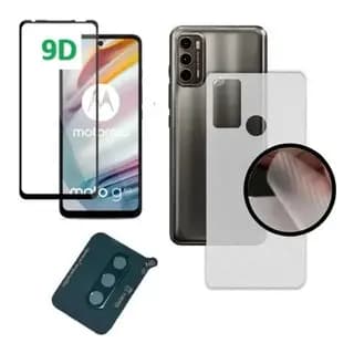 Película Vidro + Película Câmera + Película de Carbono Para Moto G60s