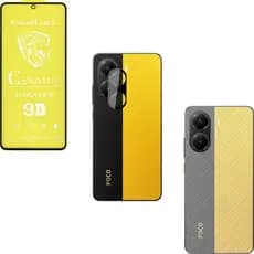 Película 9D Cerâmica Fosca + Câmera 3D + Fibra de Carbono Traseira P/ Poco X7 Pro 5g