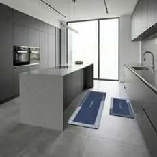 Tapete Super Absorvente Home De Secagem Rápida Chão De Banheiro e Cozinha Grande Passadeira e Tapete Pequeno Kit2