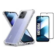 Capa Anti Impacto Para Xiaomi Poco C85 + Película Vidro 3d