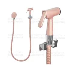 Ducha Higiênica Rose em Metal Engate Flexível Grande com Registro Incluso Chuveirinho de Privada Ducha Íntima Rose