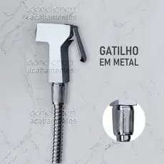 Ducha Íntima Metal Chuveiro Bidê Prata Ducha Higiênica Íntima