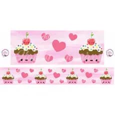 Faixa Adesiva Para Parede da Pia Cozinha Gourmet Lavável Doces Bolos Tortas Doceria Confeitaria Padaria