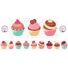 Papel De Parede Adesivo Autoadesivo Doces Confeitaria Bolo Cupcake Faixa Adesiva Cozinha Pia