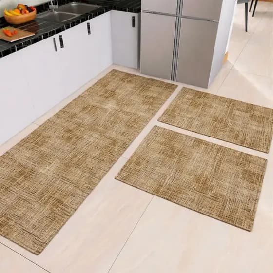 Jogo De Tapete Antiderrapante Para Cozinha Com Passadeira.