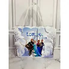 Sacola Frozen Personalizada com nome e idade -Lembrancinha de Festa .