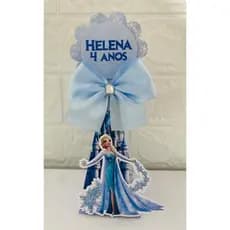 10 caixas pirâmide com aplique 3D , tema Frozen personalizada com nome e idade.
