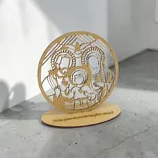 Lembrancinhas Sagrada Familia Personalizada Mdf Cru eventos casamentos igrejas