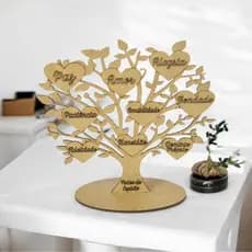 Lembranças Igreja Mini Árvore Nove 9 Fruto do Divino Espírito Santo MDF CRU até 100 peças