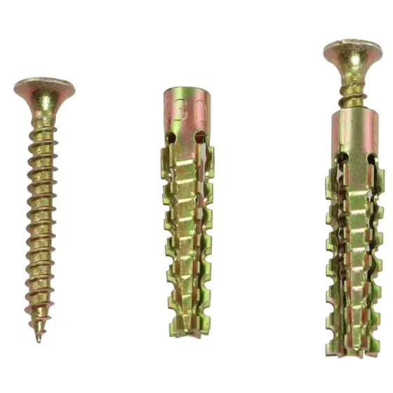 Kit 25 Buchas De Metal Com Parafuso Philips Para Concreto