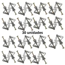 Kit 30 Parafusos + 30 Buchas Ancora De Expansão Gesso Drywall