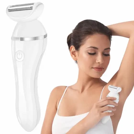 Depilador Elétrico Feminino 3 Em 1 Pelos Íntimos Branco
