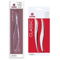 tesoura sobrancelha curva bc-702 + kit pinça duo mundial inox bc-391