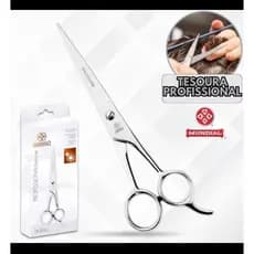 Tesoura de Cortar Cabelo Fio Laser 6 Profissional Barbeiro Cabeleireiro Mundial Aço Inox Descanso