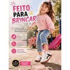 Tênis Infantil Feminino 26-33  antiderrapante para criança divertir Lançamento Calce Fácil Envio Ful